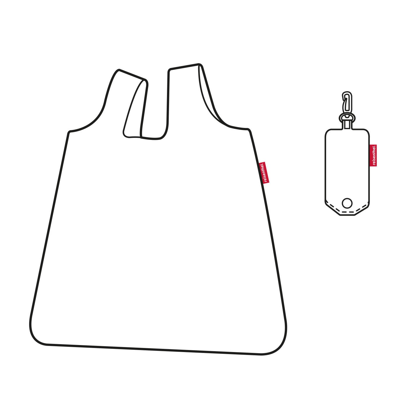 Skládací taška Mini Maxi Shopper carmine rose_3