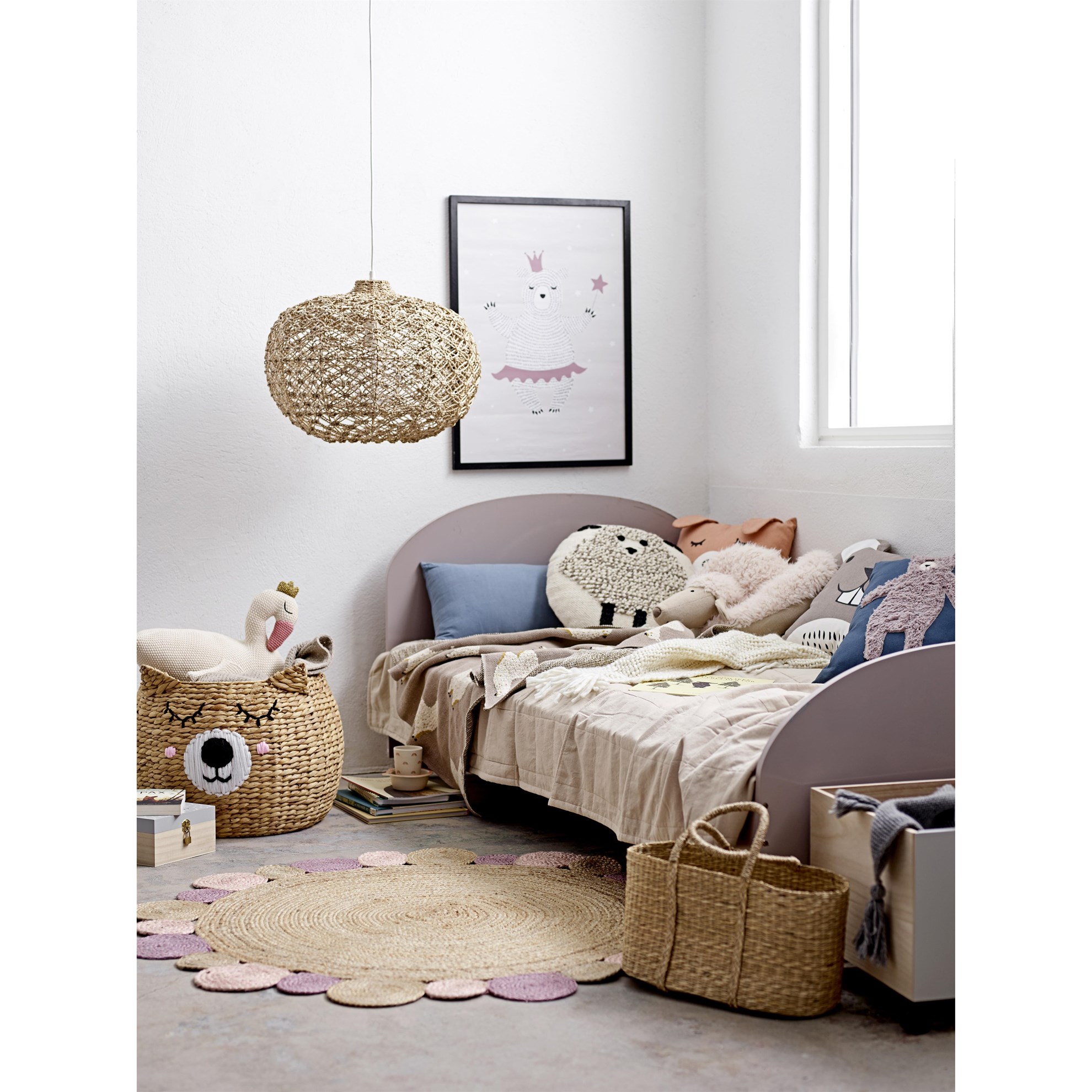 Bavlněný přehoz na postel 220x150 cm sv. hnědý_1