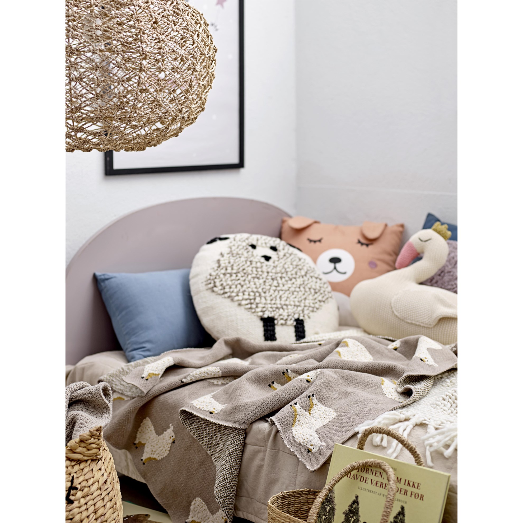 Bavlněný přehoz na postel 220x150 cm sv. hnědý_3