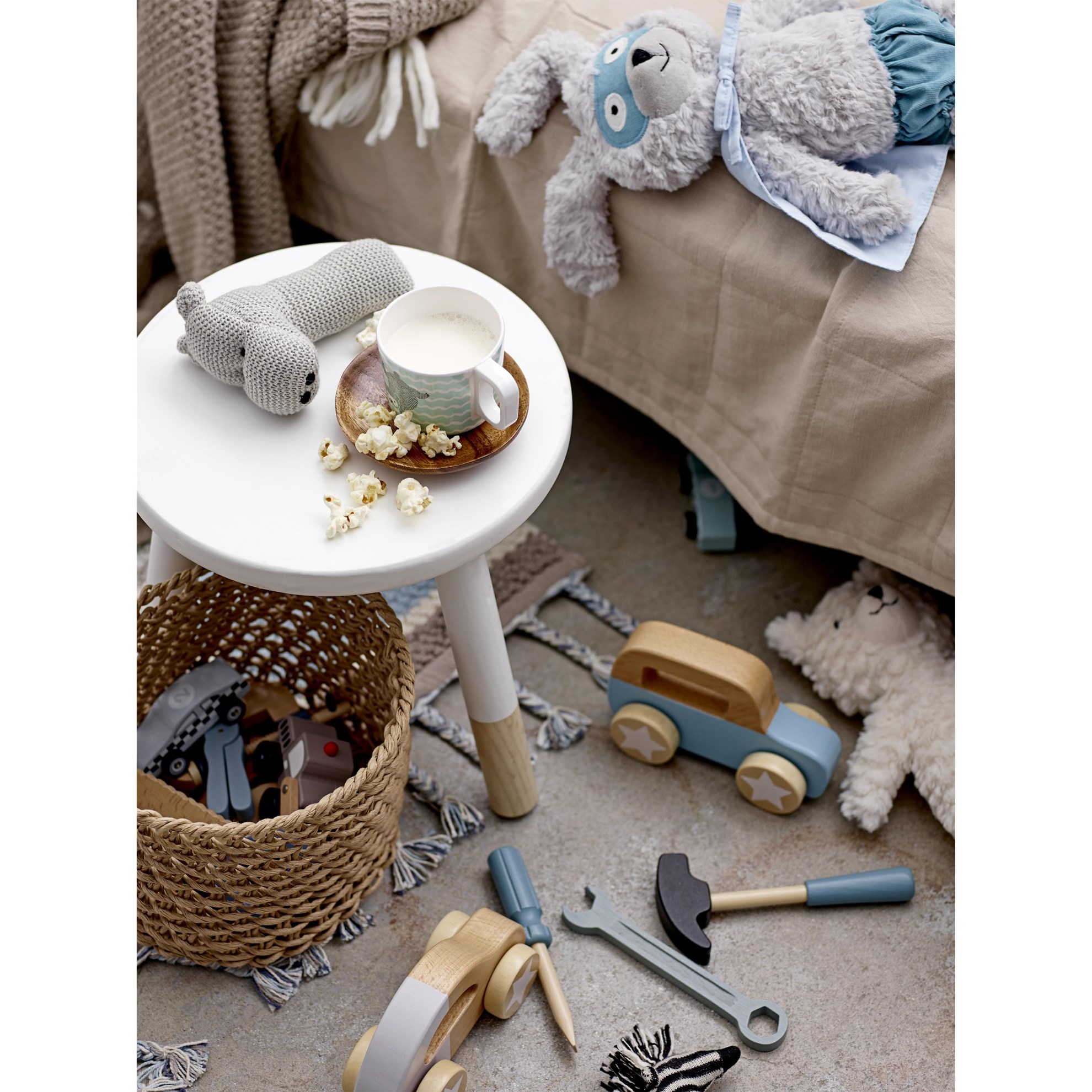 Bavlněný přehoz na postel 220x150 cm sv. hnědý_4