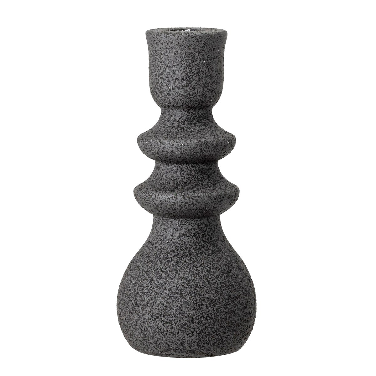 Kameninový svícen s černo šedou strukturou pro sv.22 mm_3