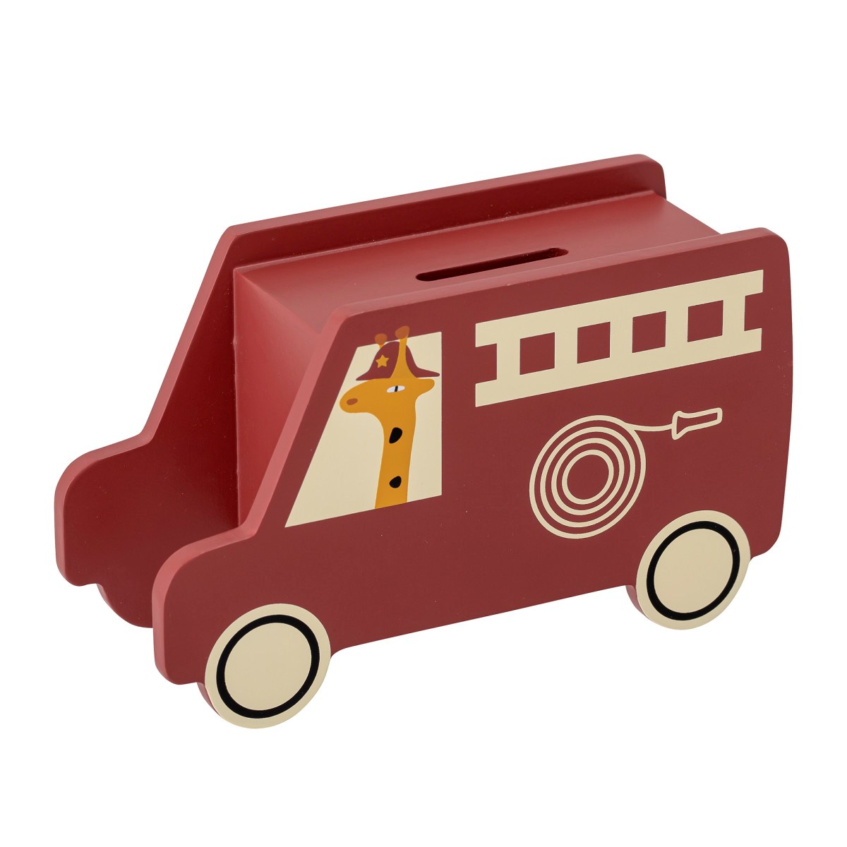 Dřevěná dětská kasička hasičské auto 16xV.9,5 cm_1