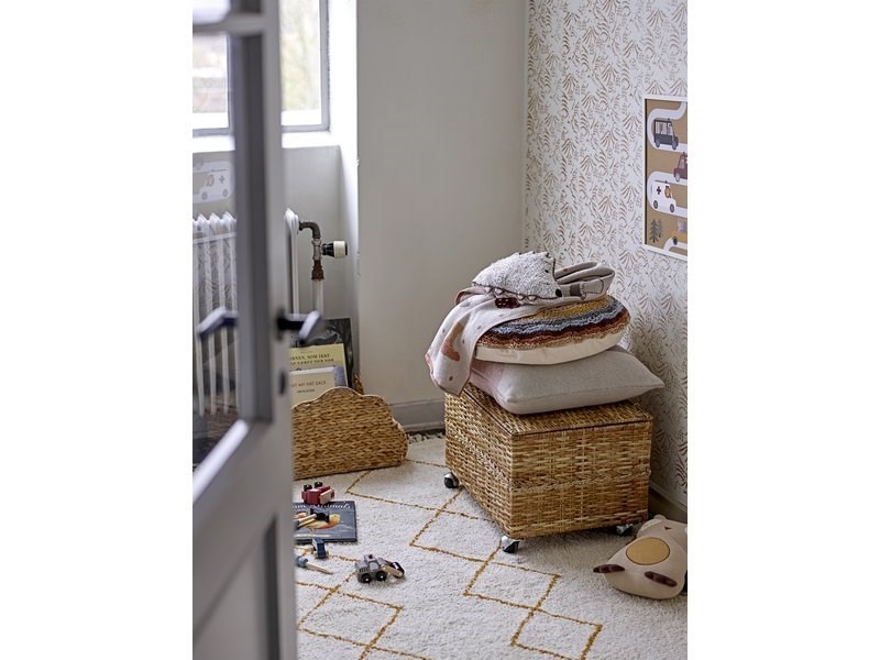 Obrázek z Krémový koberec se žlutým dekorem a třásněmi 200x140 cm 