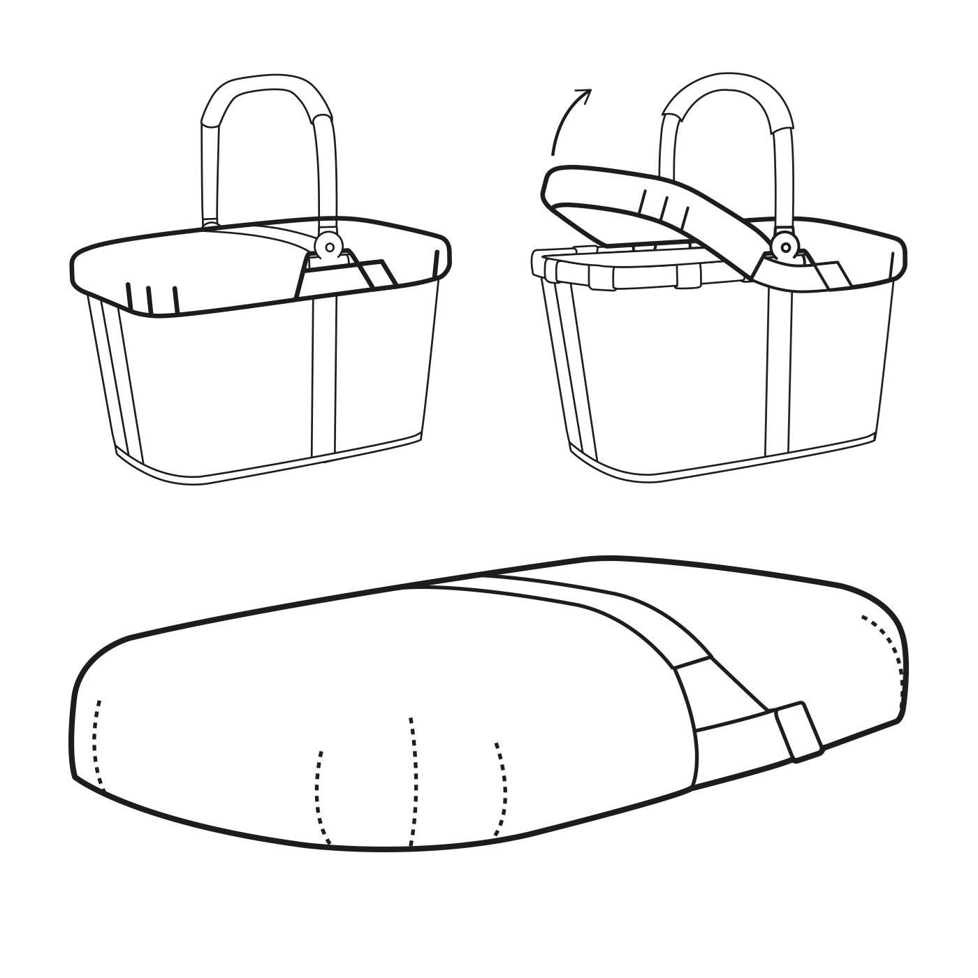 Kryt koše Carrybag navy_1