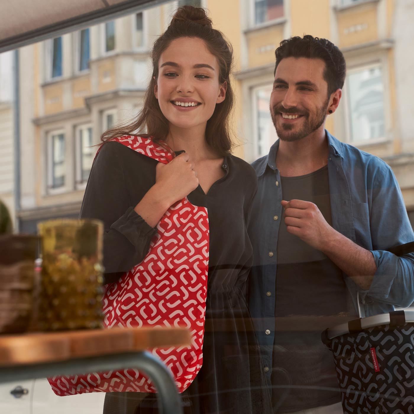 Skládací taška Mini Maxi Shopper signature red_0