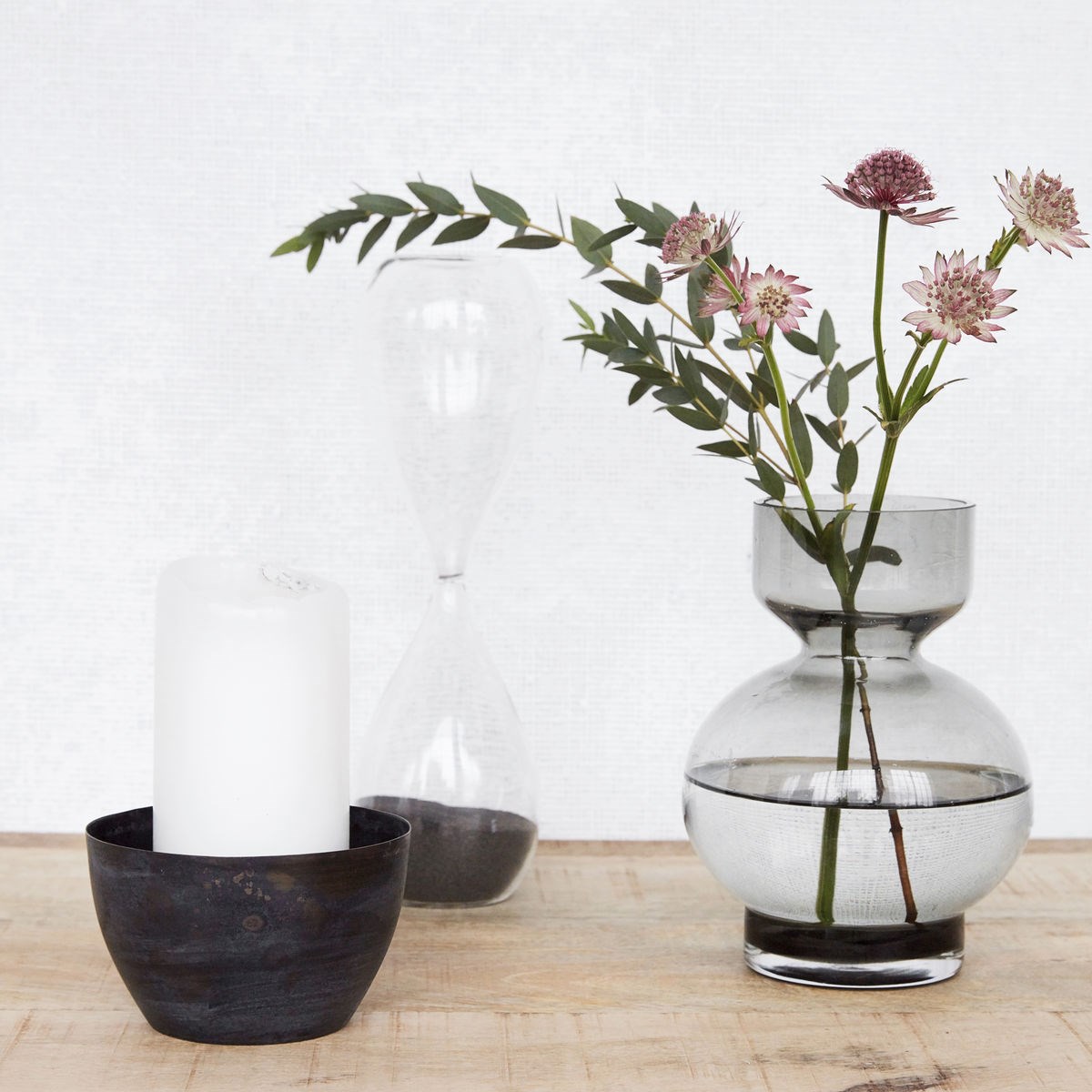 Mosazný svícen ETNIK 10 cm tmavě modrá_3