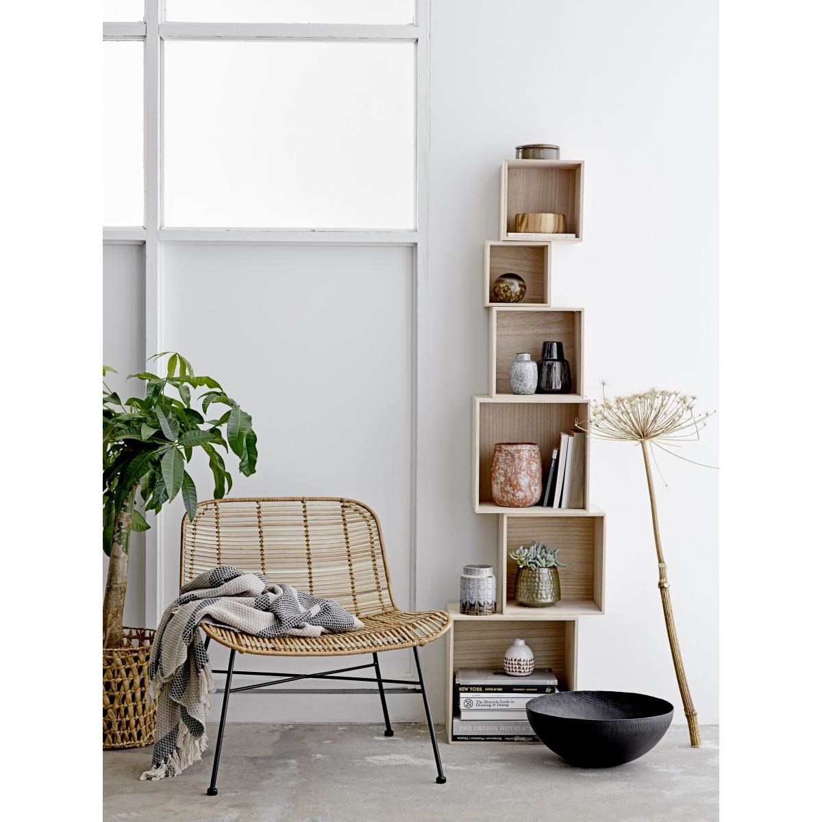 Pléd Rofus z recykl. bavlny 160x130 cm modrý_0