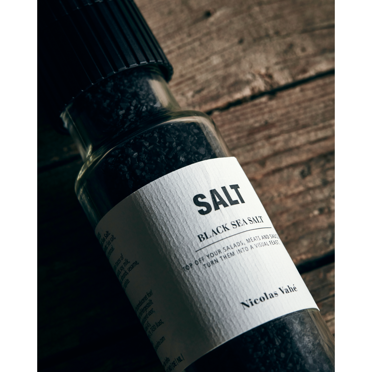 Sůl BLACK s aktivním uhlím s mlýnkem Nicolas Vahé 320g_2