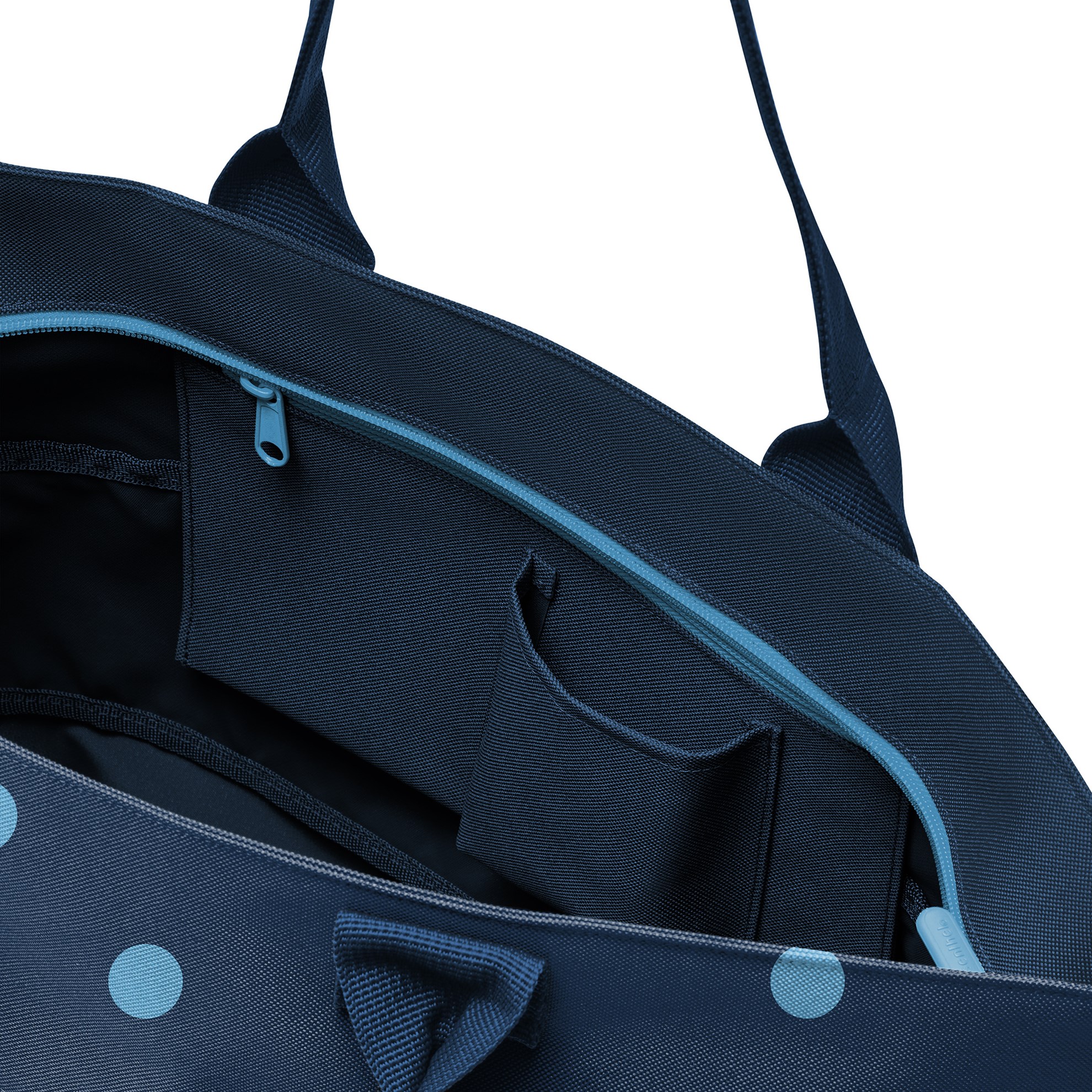 Chytrá taška přes rameno Shopper e1 mixed dots blue_0