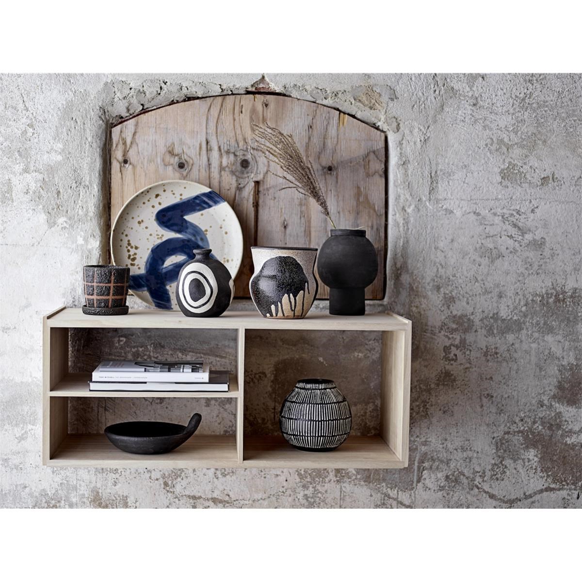 Váza Elveda černá, kameninová_4