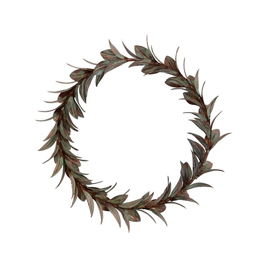 Kovový věneček TARE 29 cm měděný s patinou_3