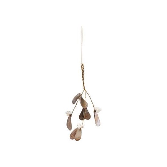 Obrázek z Vánoční dekorace jmelí MISTLETOE 15 cm Antique metallic 