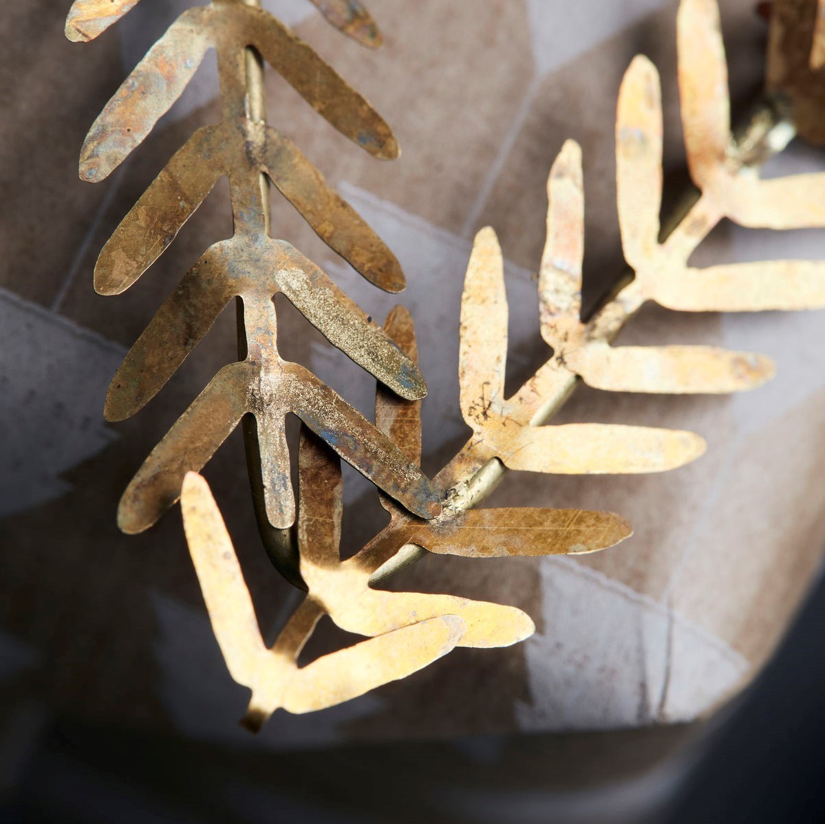 Obrázek z Vánoční ozdoba hvězda z větviček LAMET 10 cm mosazná 