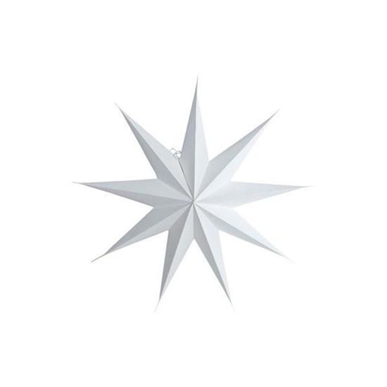 Obrázek z Papírová 9cípá hvězda STAR WHITE 60 cm bílá 