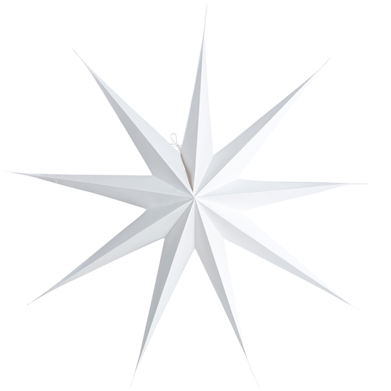 Papírová 9cípá hvězda House Doctor STAR WHITE 87cm bílá_0