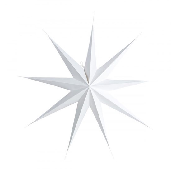 Obrázek z Papírová 9cípá hvězda STAR WHITE 87 cm bílá 