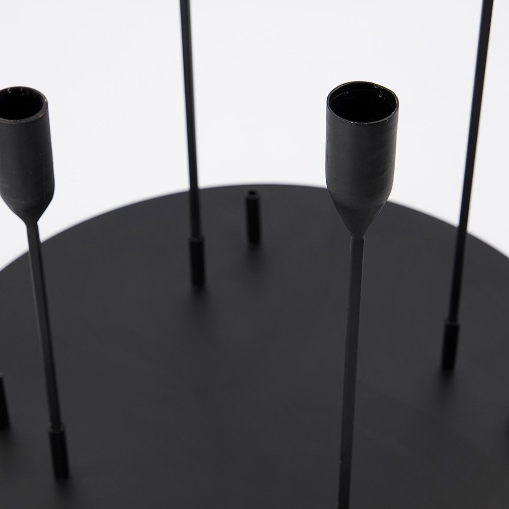 Obrázek z Kovový svícen na 4 svíčky ADVENT 38 cm černý 