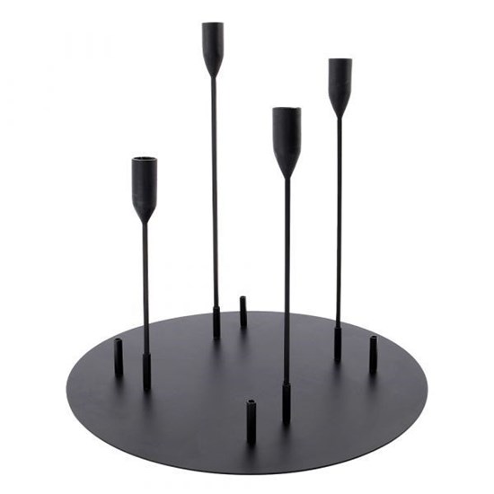 Obrázek z Kovový svícen na 4 svíčky ADVENT 38 cm černý 