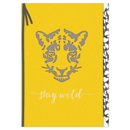 Přání s obálkou Leopard žluté_0