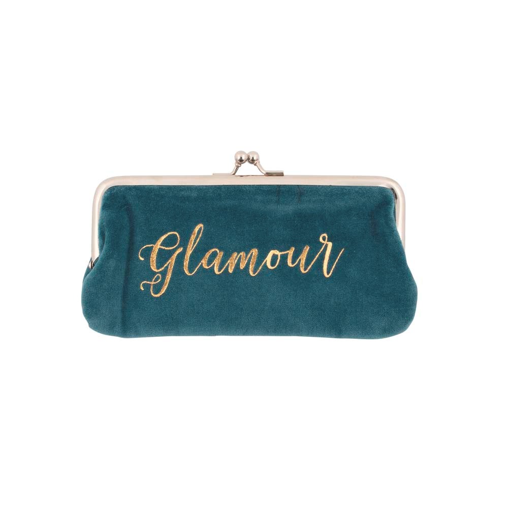 Sametová kosmetická taška s klipem 18x9 cm-Glamour_2