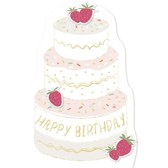 Přání ražené s obálkou Birthday Cake_0