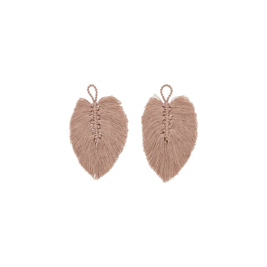 Listy macramé BARKASTE SET/2 ks 10cm přírodní_2