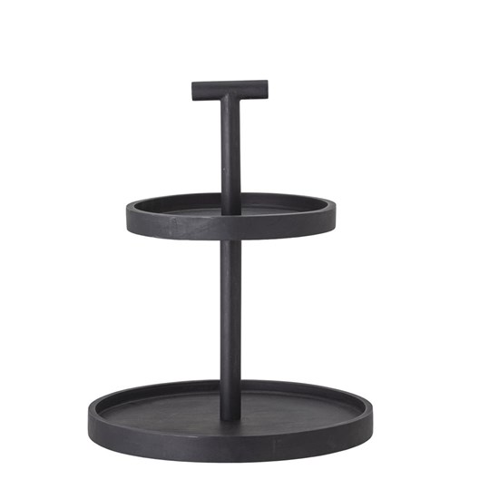 Etažér Bille, 2-patrový, černý_1