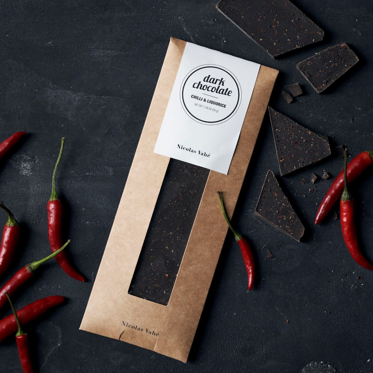 Hořká čokoláda - lékořice & chilli 50 g_0