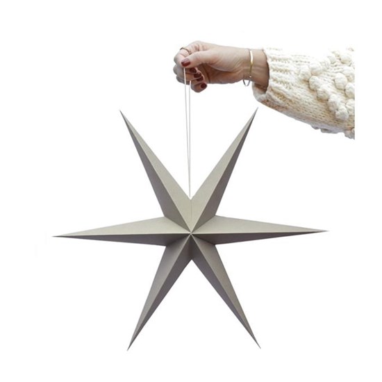 Světle šedé papírové hvězdy P.30cm + P.40 cm, SET/2 velikosti_0