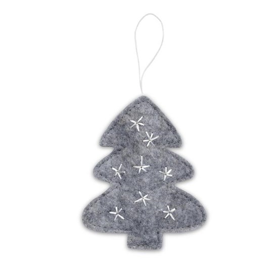 Šedý filcový stromek 10 cm_0