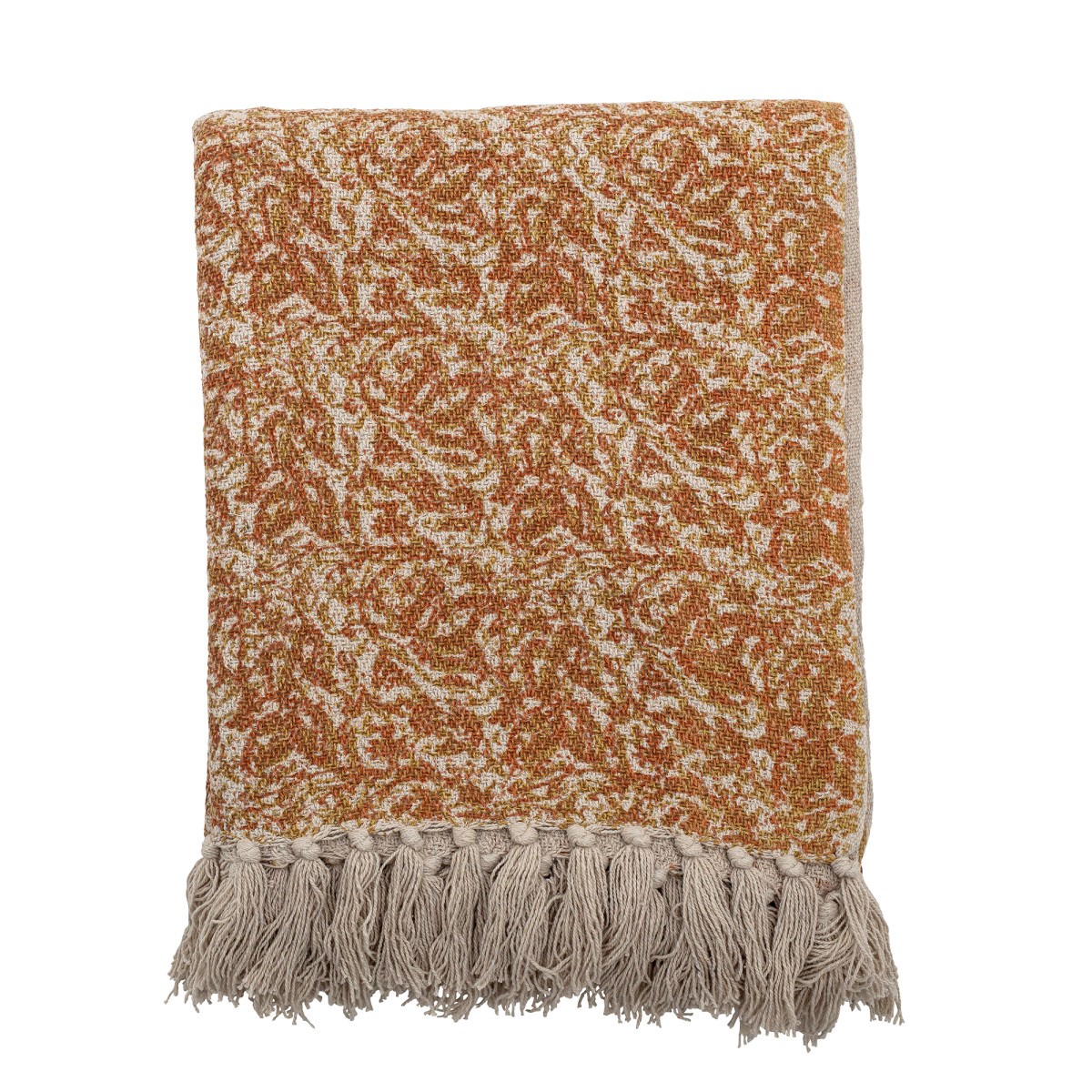 Pléd / přehoz Cianna z recyklované bavlny hnědý, 160x130 cm_0