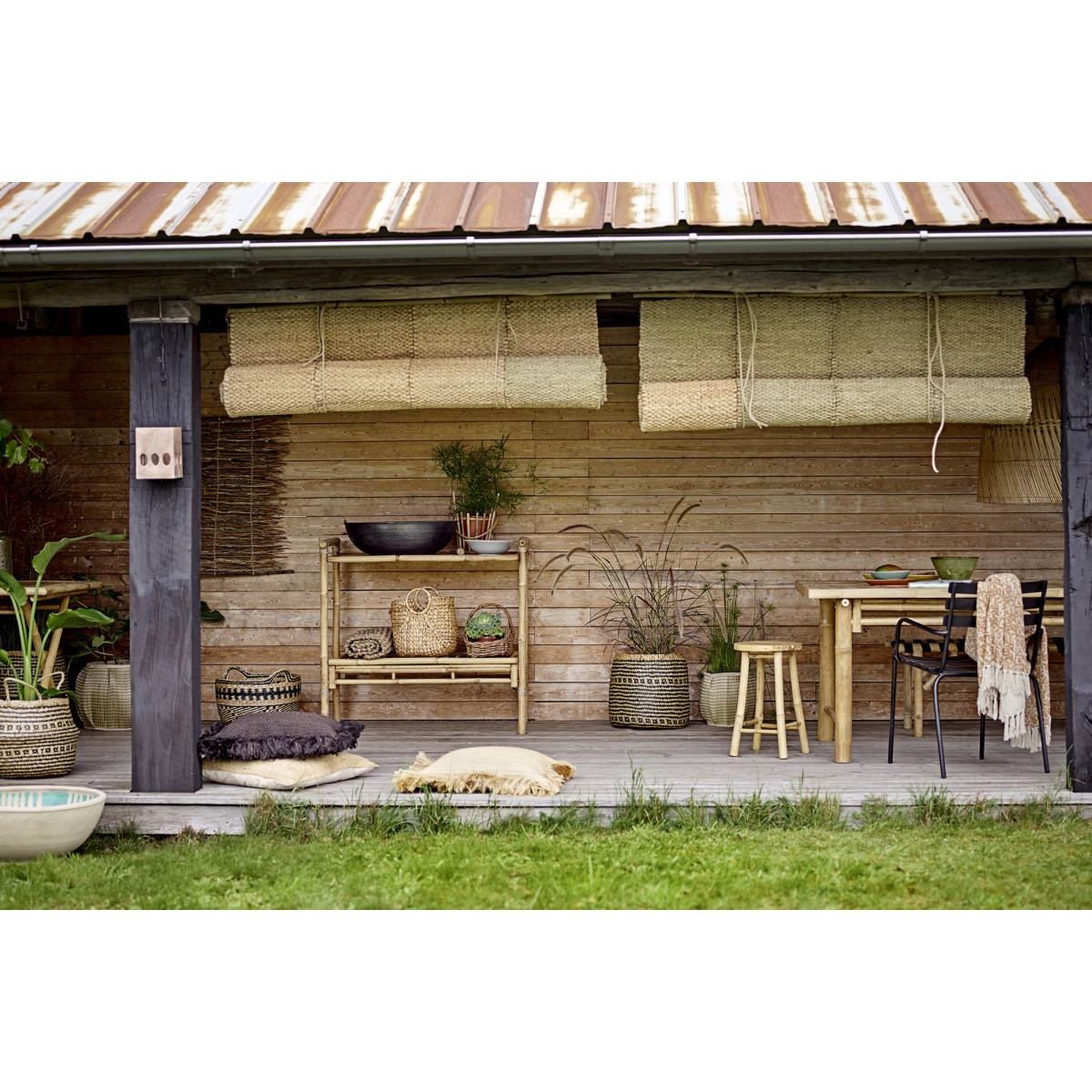 Pléd / přehoz Cianna z recyklované bavlny hnědý, 160x130 cm_4