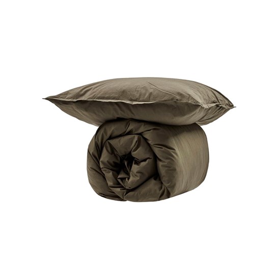 Perkálová sada povlečení INGRID 200x140/60x63cm zelenohnědá_2