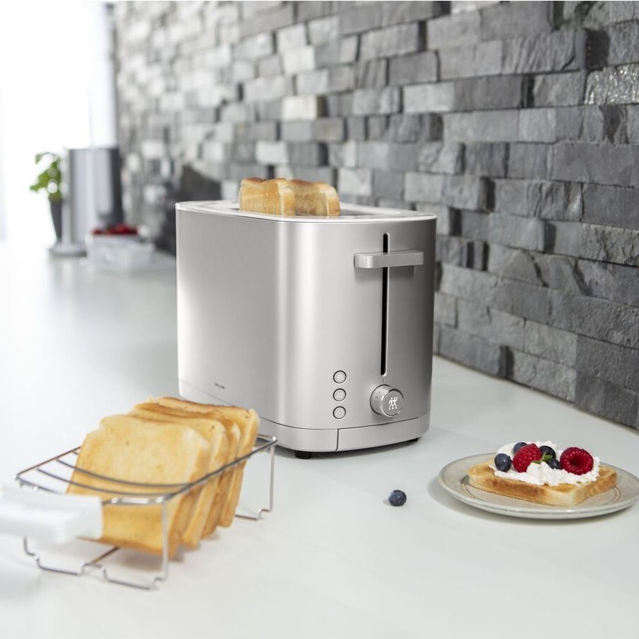 Obrázek z Topinkovač  ZWILLING ENFINIGY P2 1000W nerezový s nástavcem na housky 