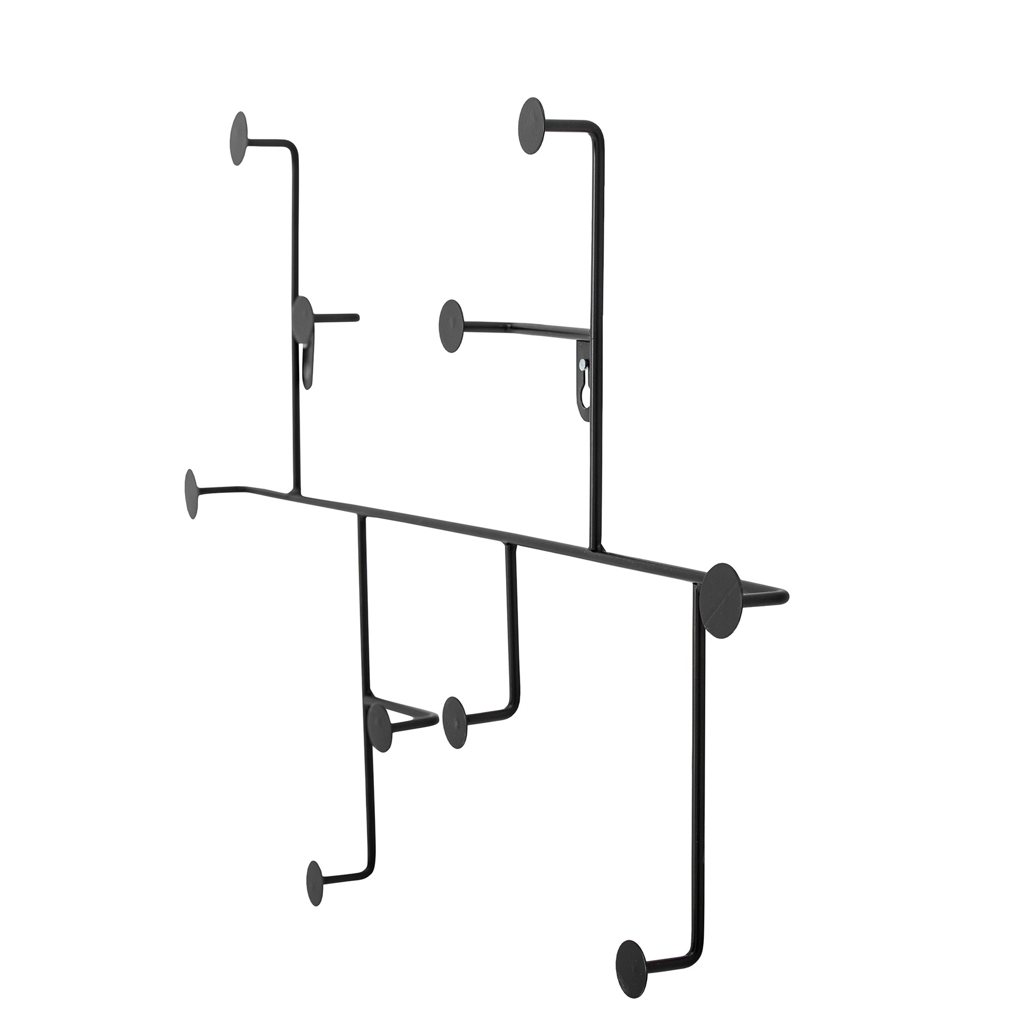 Věšák Fiddi, černý, kovový_0