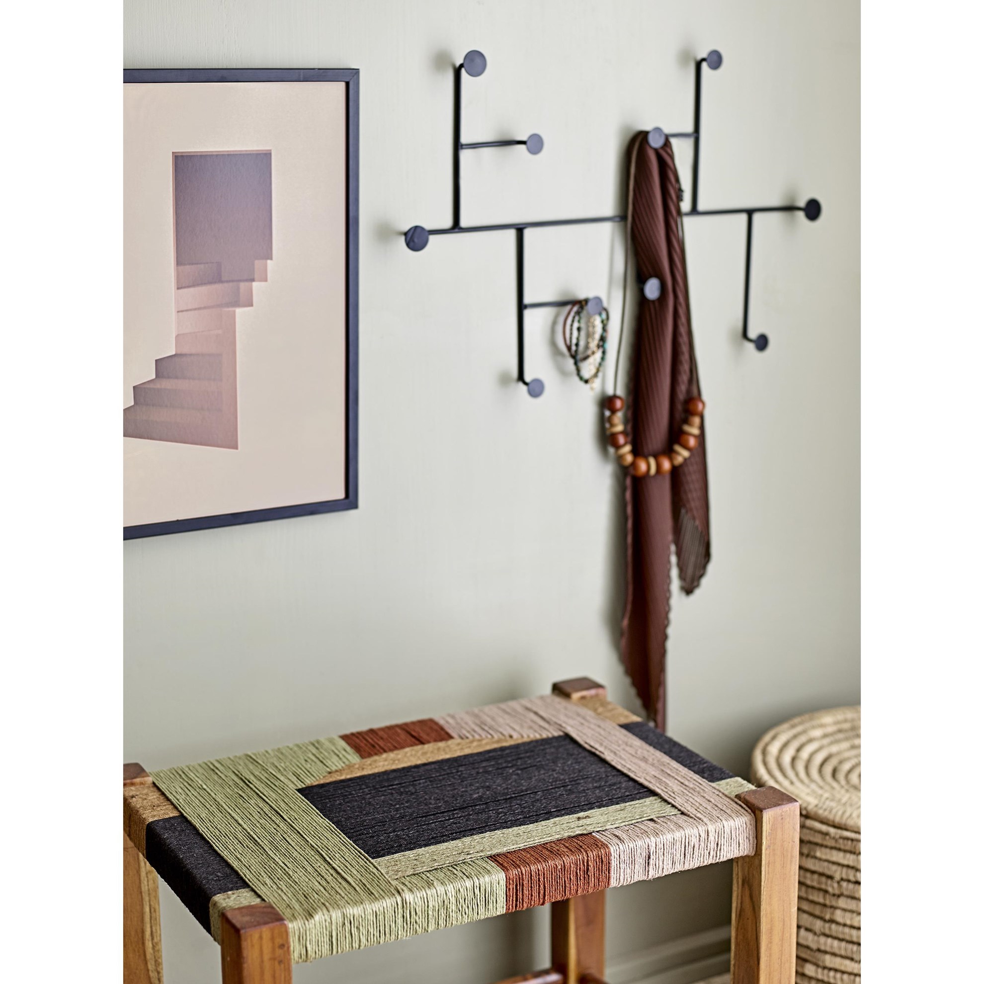 Věšák Fiddi, černý, kovový_1