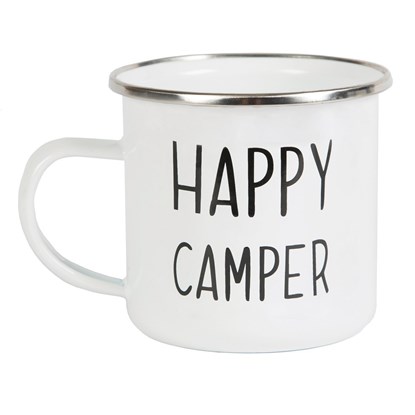 Smaltovaný plecháček Happy Camper_0