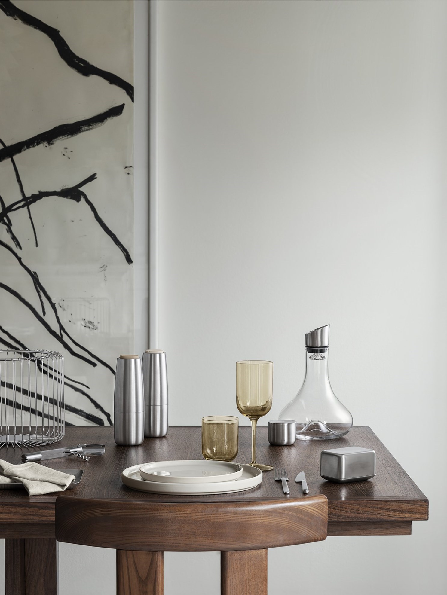 Obrázek z Drátěný koš ESTRA 30 cm chromový 