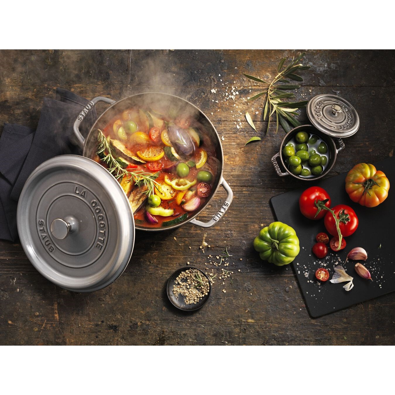Hrnec STAUB kulatý 28 cm šedý_3