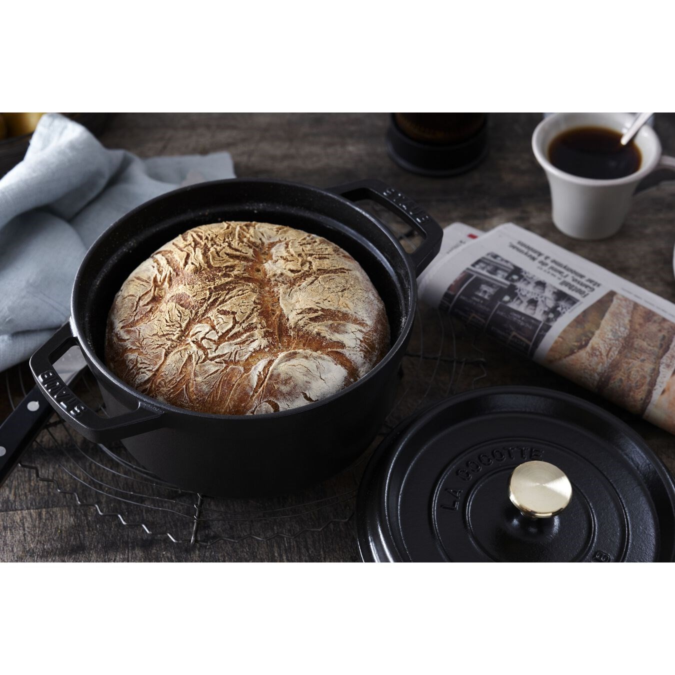 Hrnec STAUB kulatý 16 cm černý_3