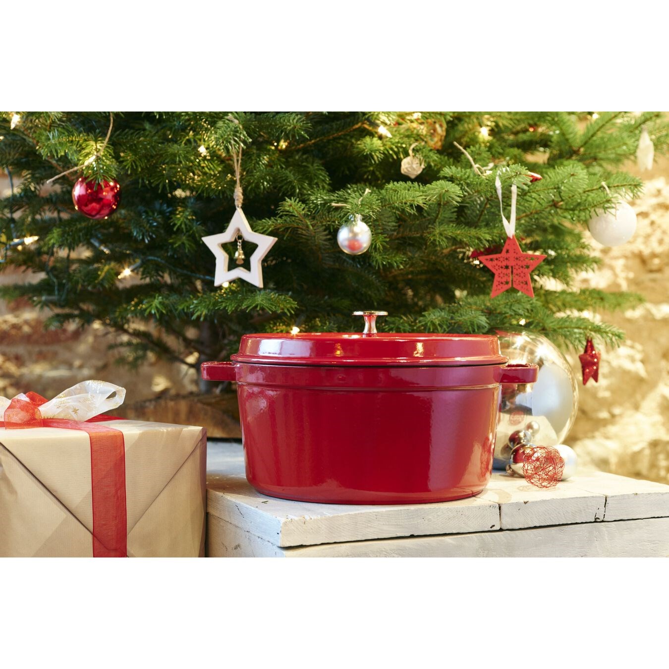 Hrnec STAUB kulatý 30 cm červený_4