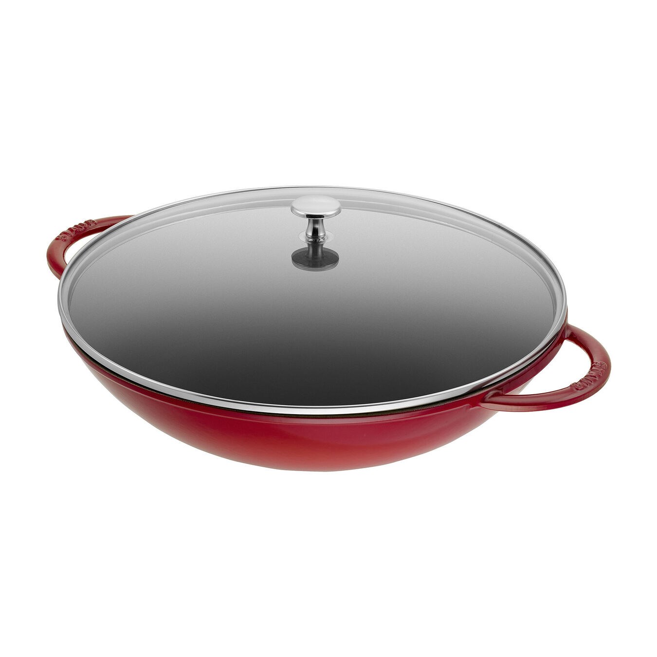 Pánev Wok STAUB s poklicí 37cm červená_0