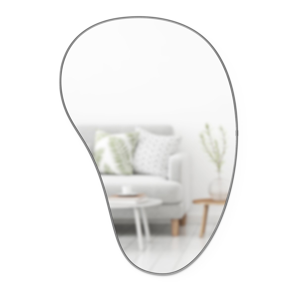 Zrcadlo HUBBA PEBBLE 61x91 cm s titanovým lemem_1