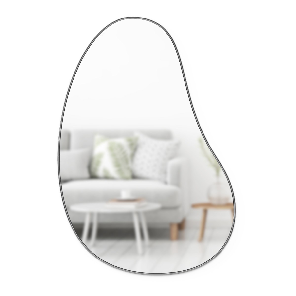 Zrcadlo HUBBA PEBBLE 61x91 cm s titanovým lemem_2