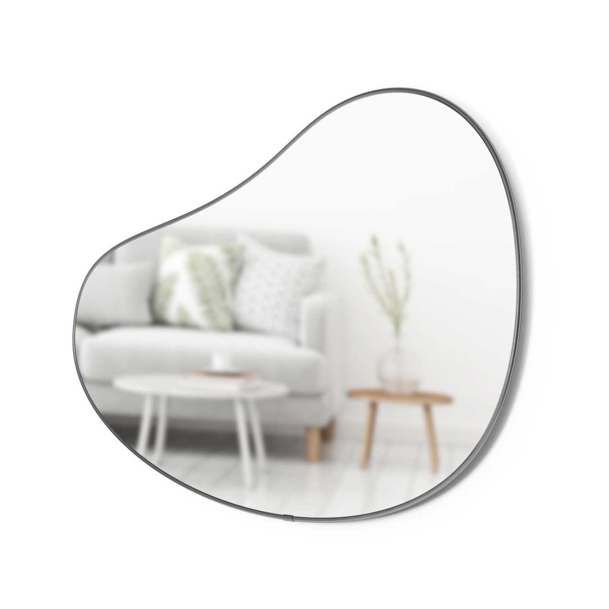 Zrcadlo HUBBA PEBBLE 61x91 cm s titanovým lemem_4