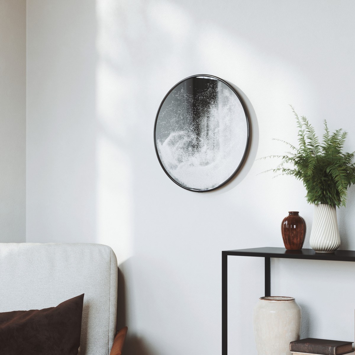 Konvexní zrcadlo FLURRY P.47 cm efekt sněhu_8