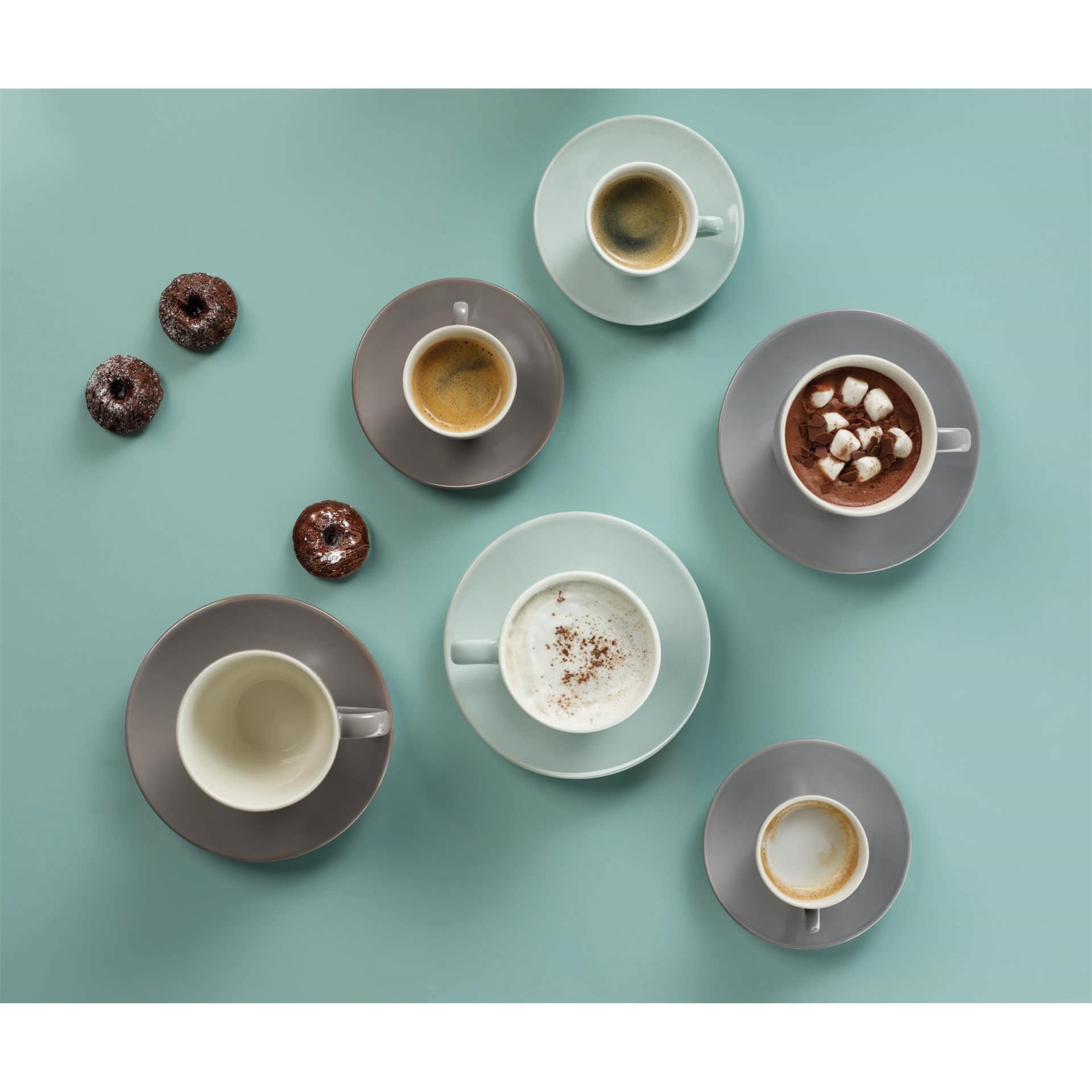 Šálek na espresso s podšálkem CAFFÉ TI AMO 0,1 l, sv. modrý_0