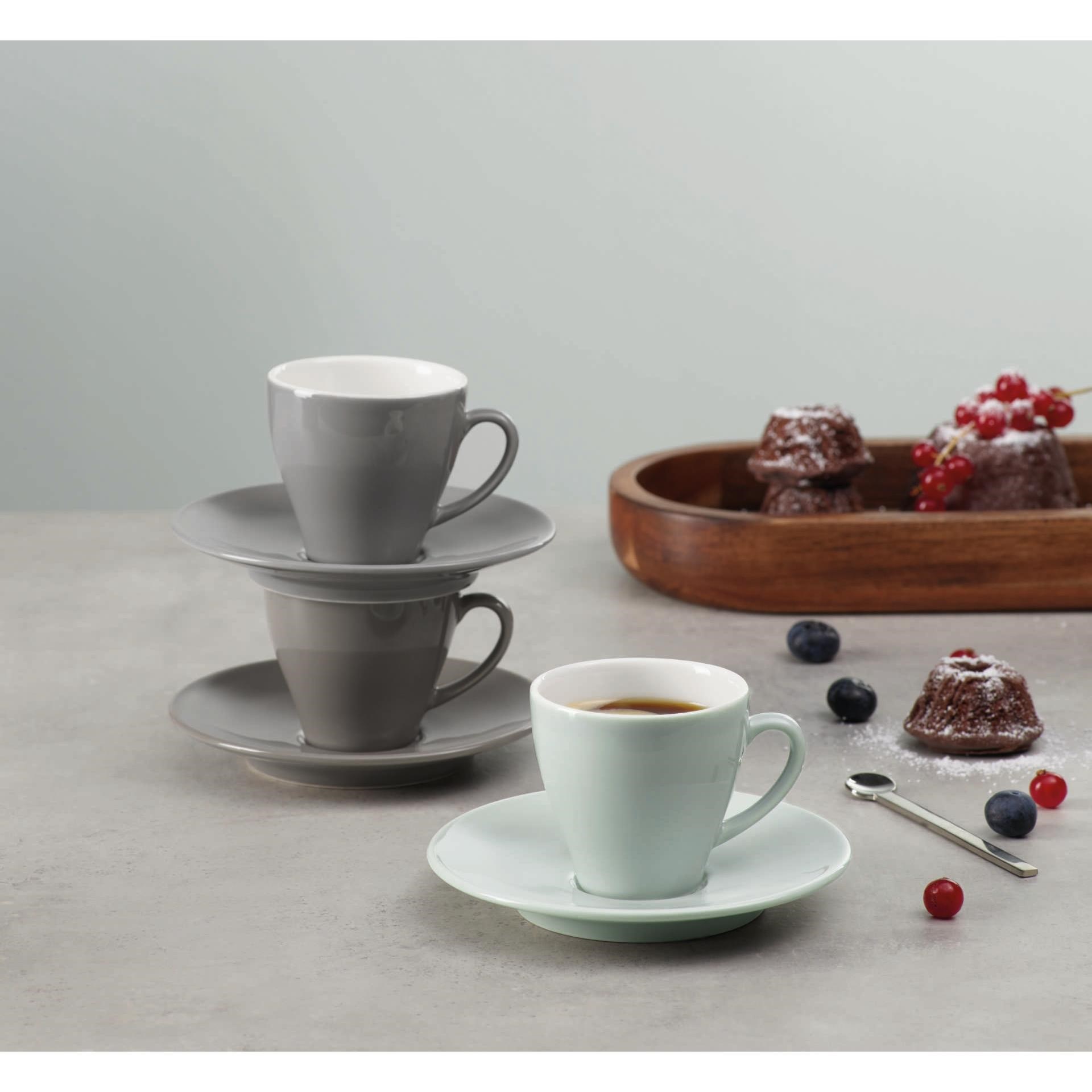 Šálek na espresso s podšálkem CAFFÉ TI AMO 0,1 l, sv. modrý_1