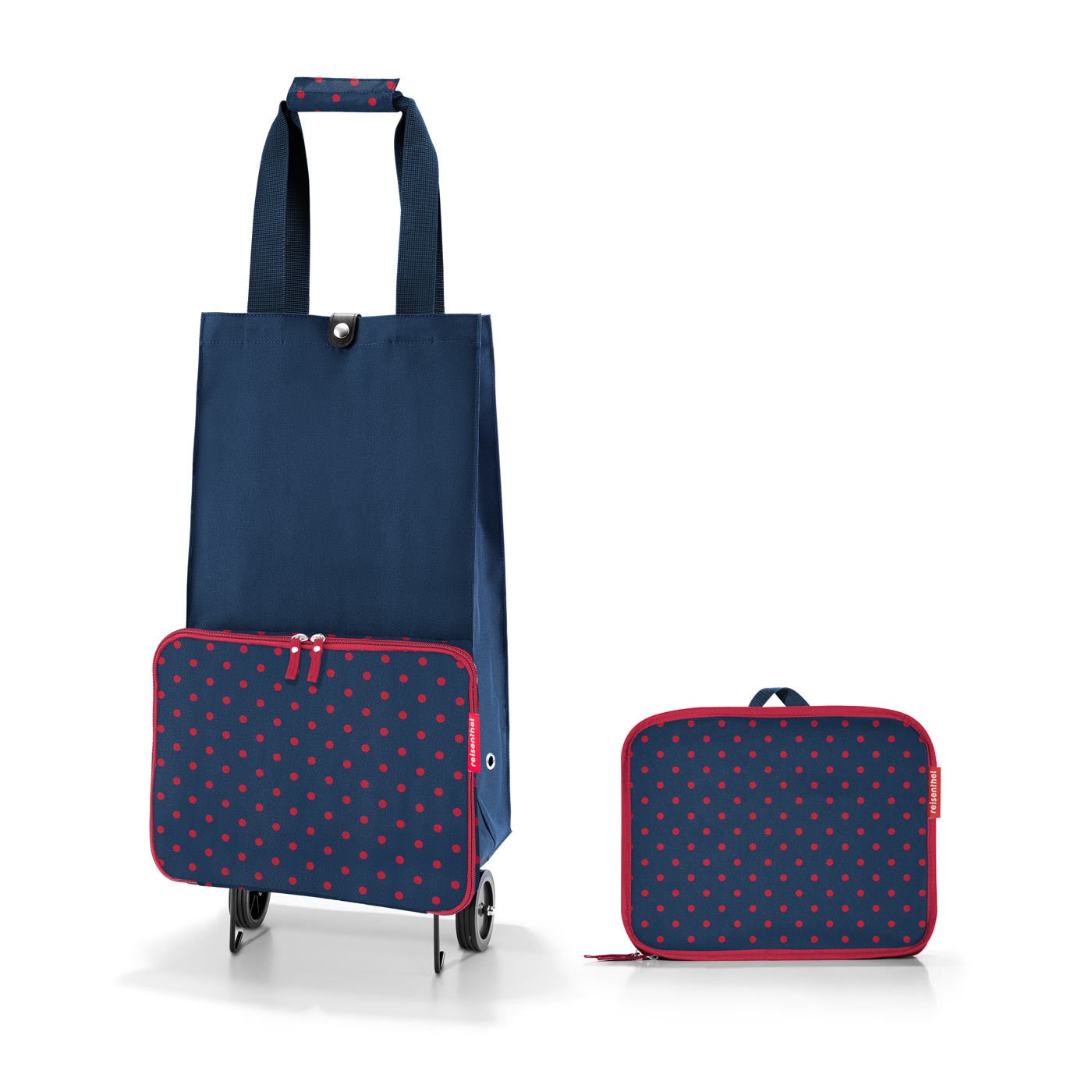 Taška na kolečkách Foldabletrolley mixed dots red_0