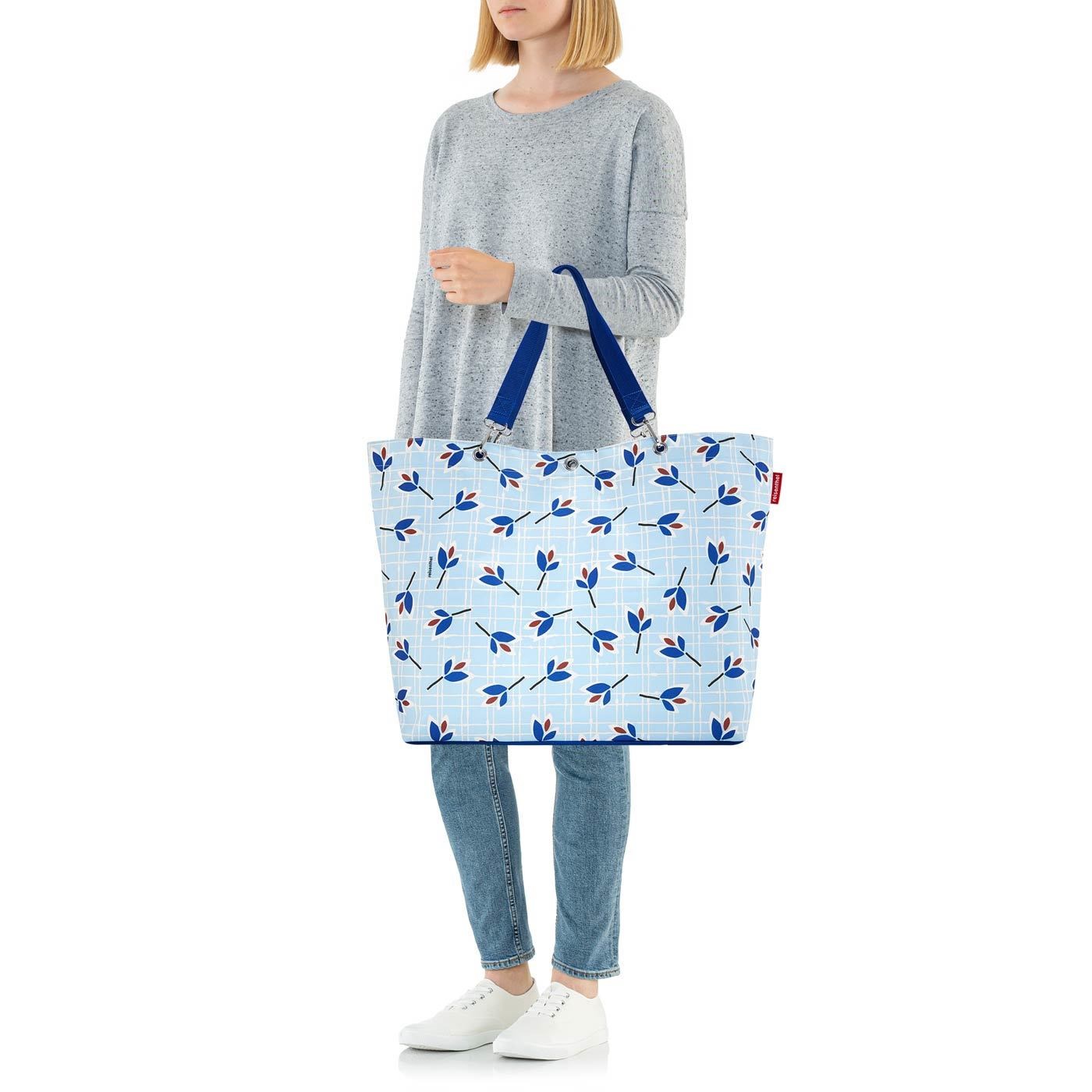 Nákupní taška Shopper XL leaves blue_3